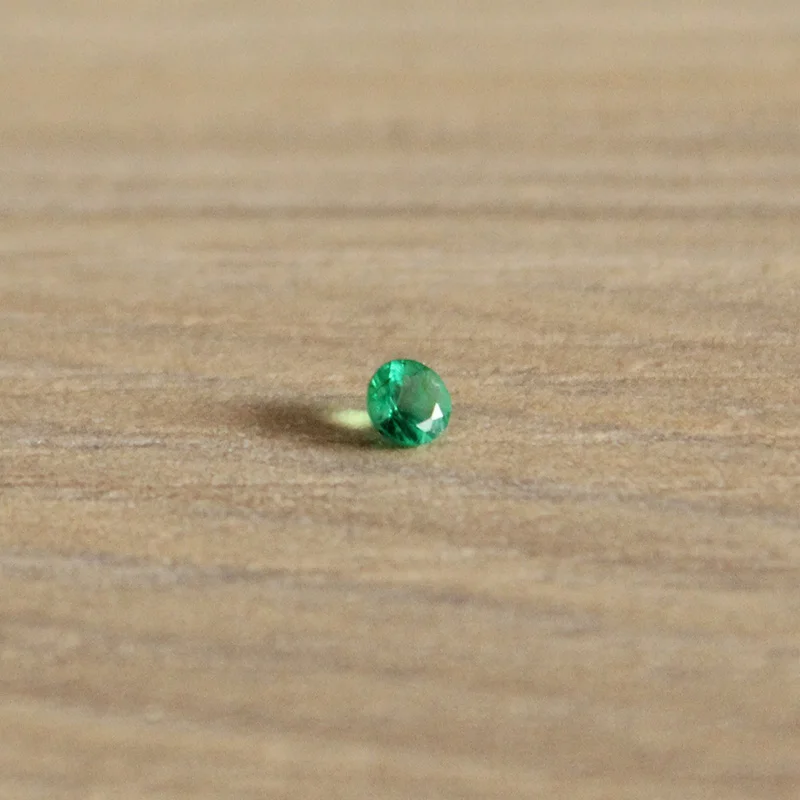 3mm Round Natural Emerald Loose Stone SI Grade 100% Natural Columbia Emerald Loose Stone for Jewelry Shop