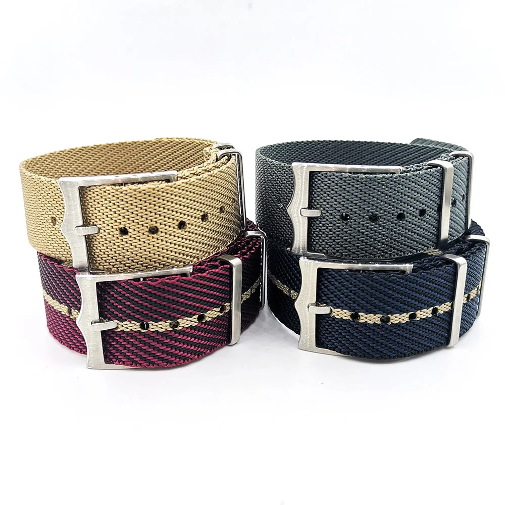 

20mm 22mm Nylon Watch Strap French Troops Parachute Bag Single Pass Watch Bands for Omega/Rolex/Seiko/Tudor Strap Bracelet