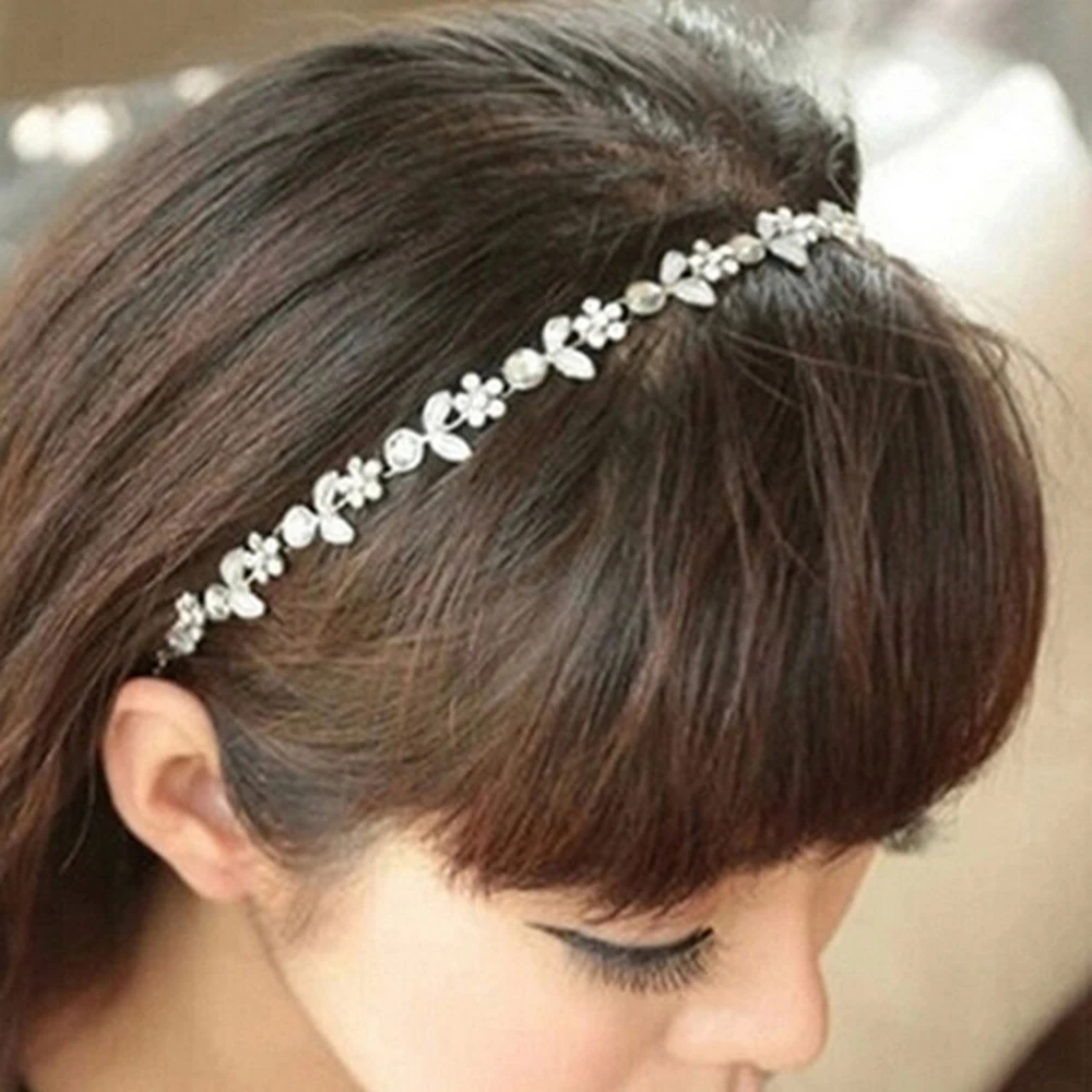 

Eco-friendly resin small flower string hairband with rhinestone hair accessories fashion personality wild female sweet elegant