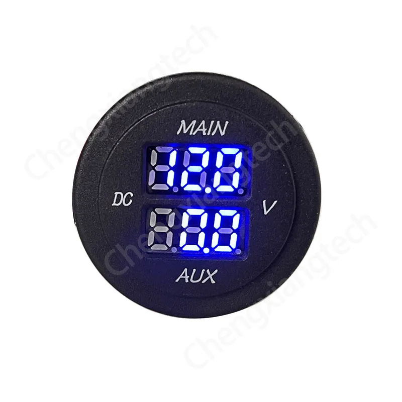 DC 10V-60V Blue led Dual voltage volt meter  Gauge Monitor Voltmeter for Car Motorcycle Yacht Boat Marine ATV RV Vehicles