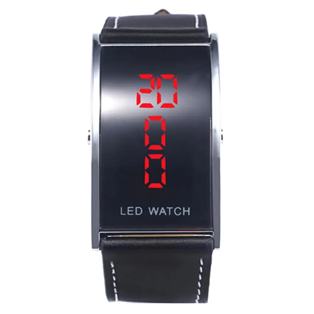 Wristwatch LED Digital Men Date Indicator Rectangle Watch for Dating