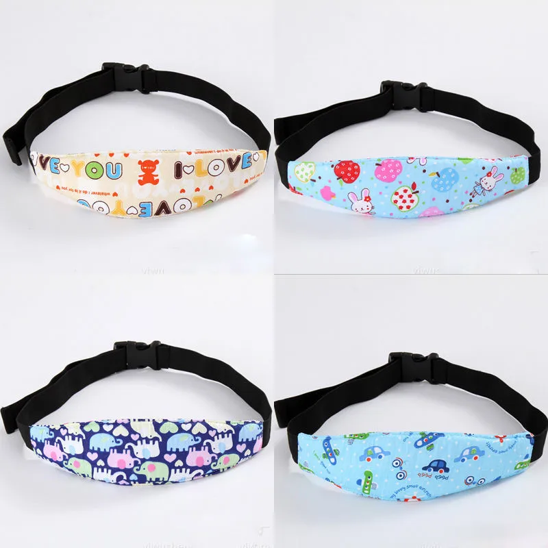 Kids Baby Head Support Holder Sleep Belt Adjustable Safety Cars Seat Nap Aid Band Print Car Seats Accessories Head Body Supports