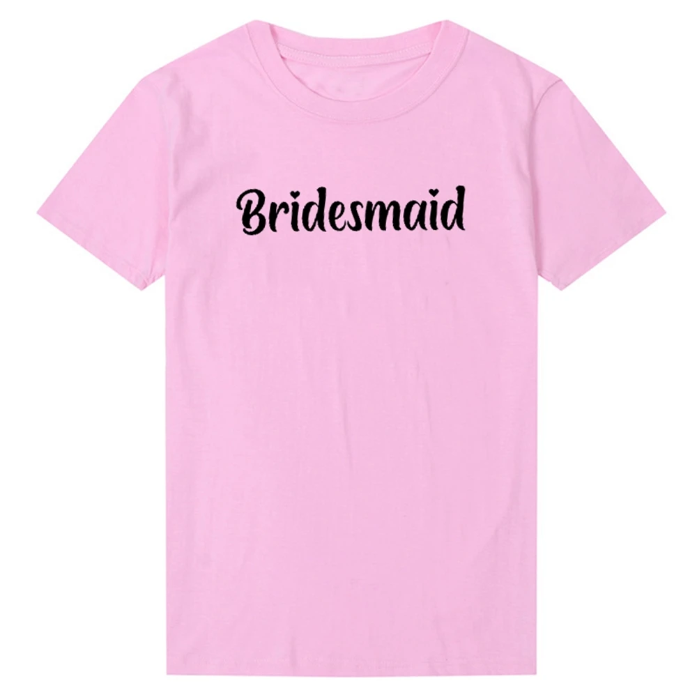 Bride Bachelorette Party Brides Team Maid of Honor Summer Tshirt Women T-shirt Casual Wedding Female Tops Tees NPC8