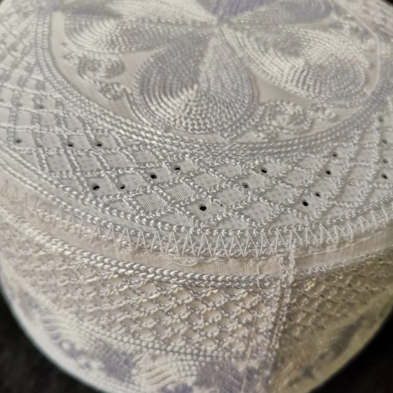 Gorros de oración blancos Aqutumn muslman, gorro kippah, gorros islámicos árabes para hombres, pañuelo en la cabeza, gorro de hombre islámico,