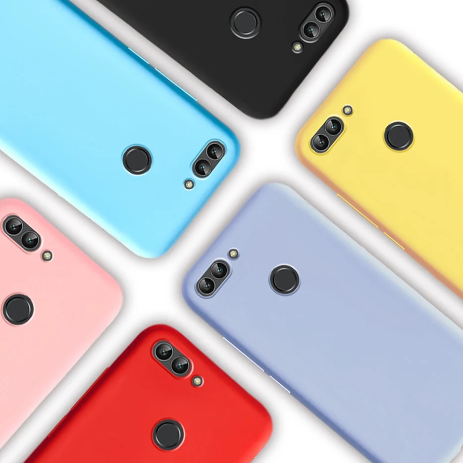 Funda 화웨이 P 스마트 케이스 TPU 소프트 실리콘 캔디 컬러 뒷면 커버 전화 케이스 화웨이 P 스마트 커버 FIG-LX1 Psmart 범퍼