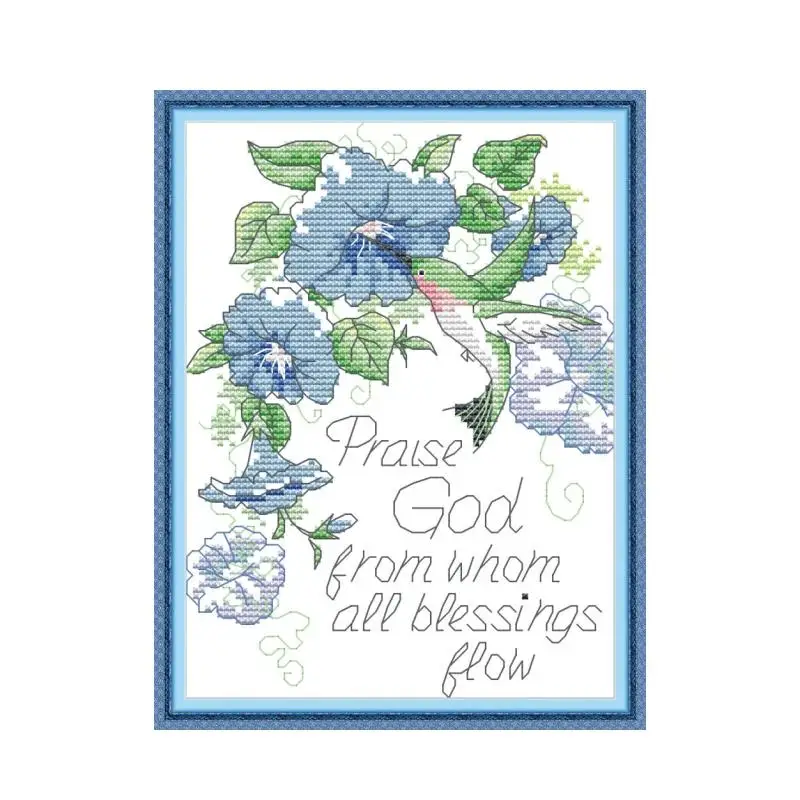 Praise god cross stitch kit aida 14ct 11ct count printed canvas stitches embroidery DIY handmade needlework cross stitch