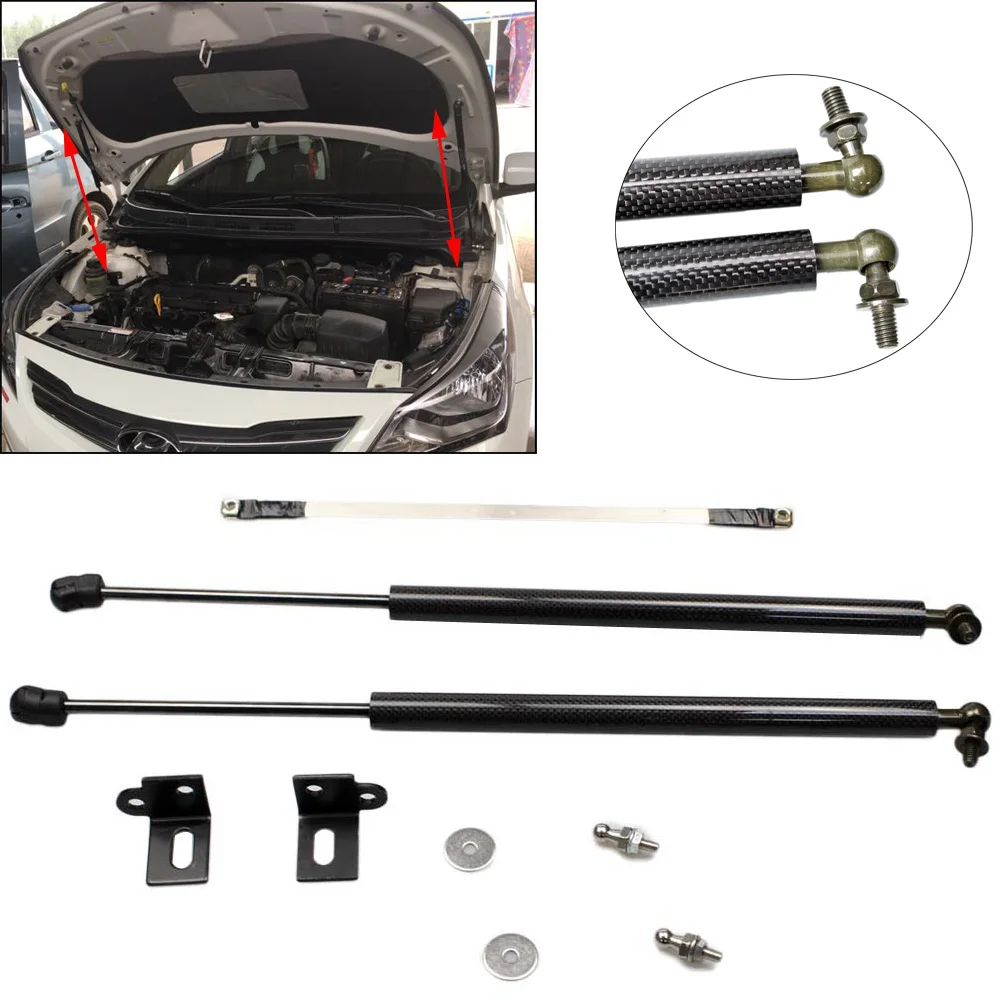 Struts for Hyundai Accent Verna Solaris Excel (RB/RC) 2011-2018 Front Hood Modify Refit Gas Springs Lift Supports Bar Rod Shocks