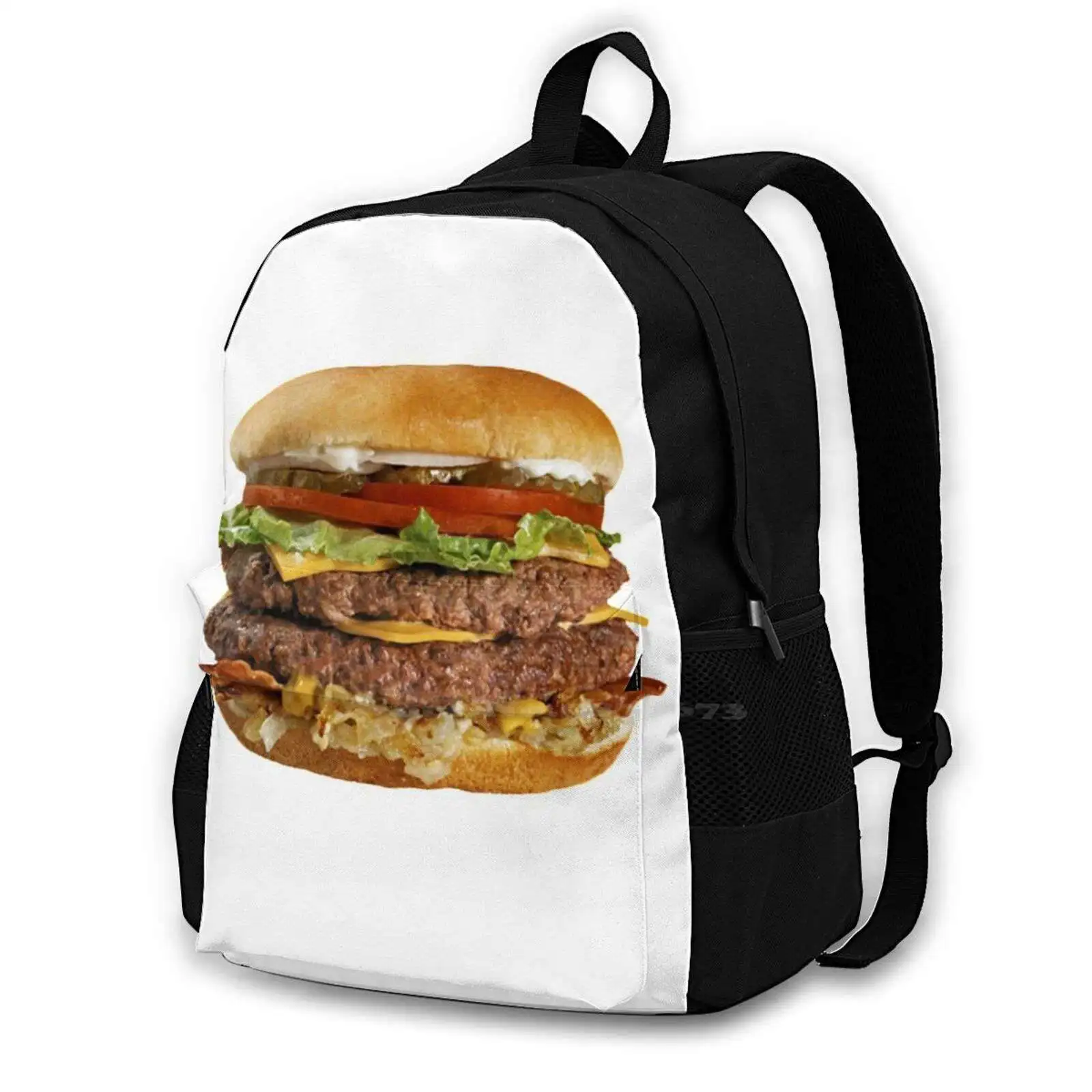 

Школьная сумка Double Cheese Burger, большой вместительный рюкзак для ноутбука, 15 дюймов, Tumblr Blogger Instagram, для маленьких девочек, подростков 90-х годов