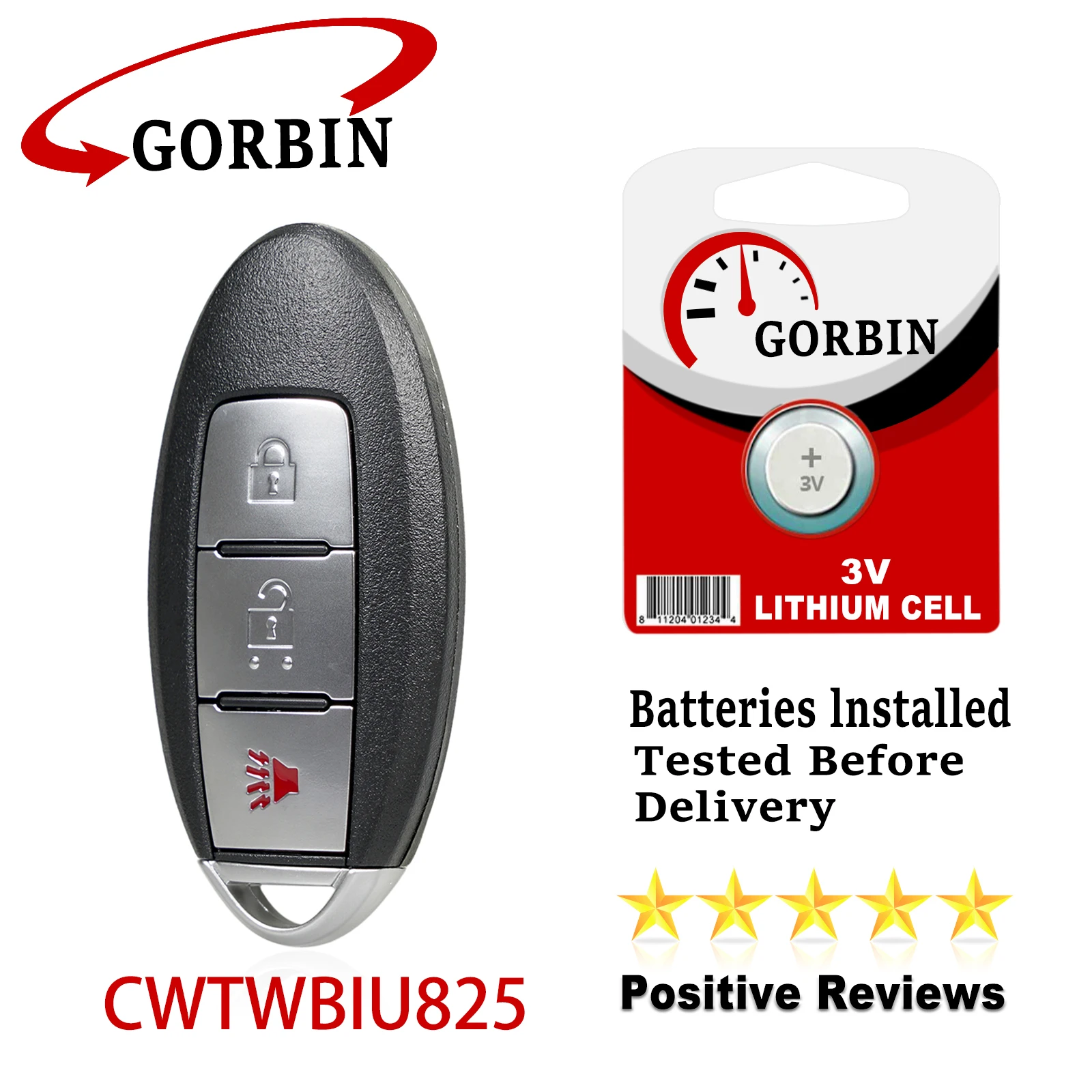 

GORBIN CWTWBIU825 Smart Remote Car Key for Nissan Patrol Juke Cube Micra Armada 2010-2018 for Nissan Key ID46 Chip 433Mhz