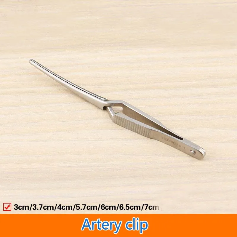 Stainless steel Arterial venous clamping micro-device clip-down device temporary blocking clip hemostasis artery hemostat