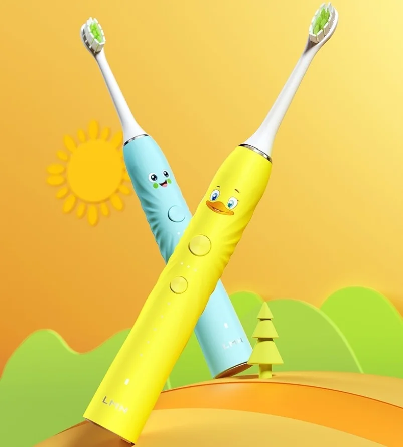 Lmn sonic escova de dentes elétrica para crianças ultra sonic automático atualizado usb recarregável à prova dn1 água escova de dentes (n1)