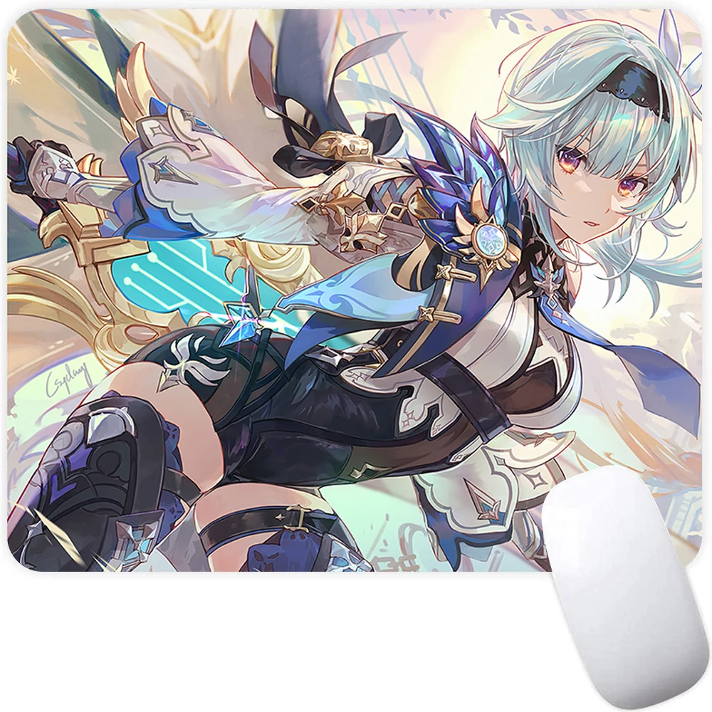 Genshin Impact Eula Small Gaming Mouse Pad Computer Mousepad Gamer Mouse Mat Laptop Mausepad Mouse Carpet Keyboard Mat Desk Pad