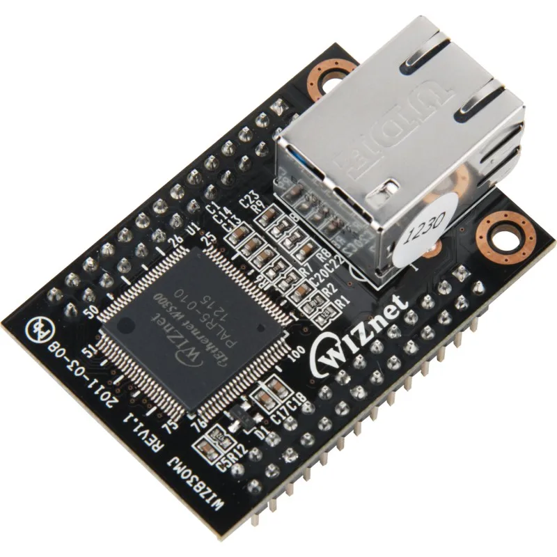 Модуль W5300 WIZ830MJ, модуль Ethernet, tcp/ip, аппаратный стек протоколов