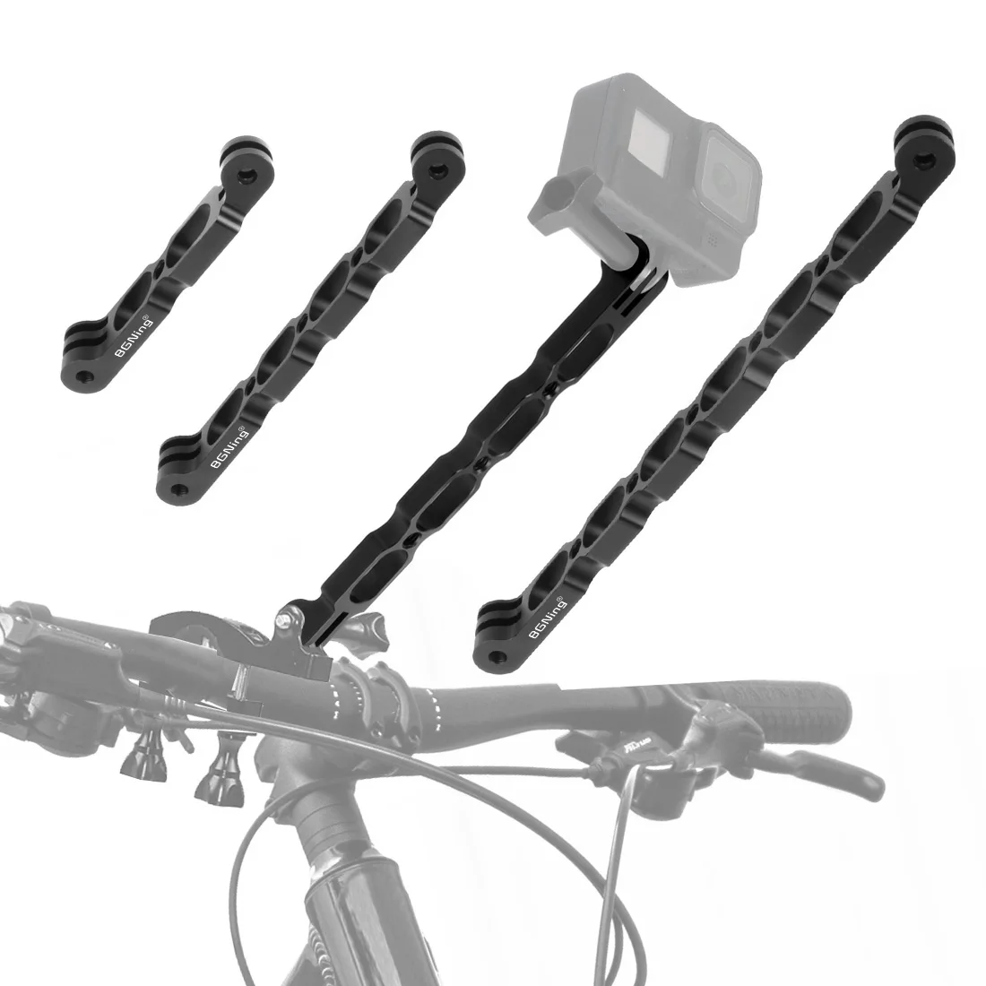 Bgning Aluminium legierung Verlängerung sarm für Gopro 13 12 11 10 dji Sport Action 4 3 Kamera Fotophie Stecker Halterung Adapter – Detail 10