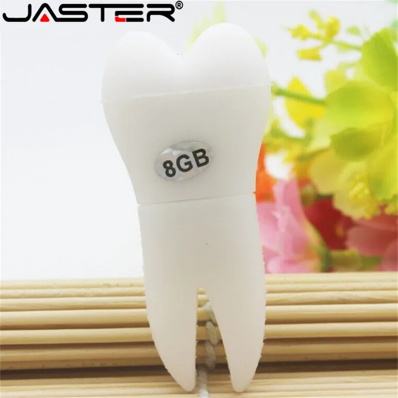 JASTER Tooth shaped pen drive teeth model usb flash drive pendrives 4GB 8GB 16GB 32GB 64GB cartoon memory stick special gift