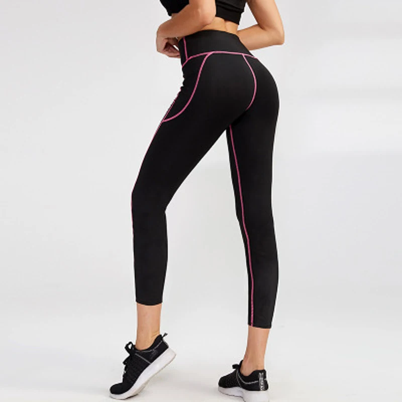 

Seamless Yoga Pants with Pocket Fitness Pants Cropped Training Pants Bodybuilding Jeggings pant Running Push Up Leggings Pants