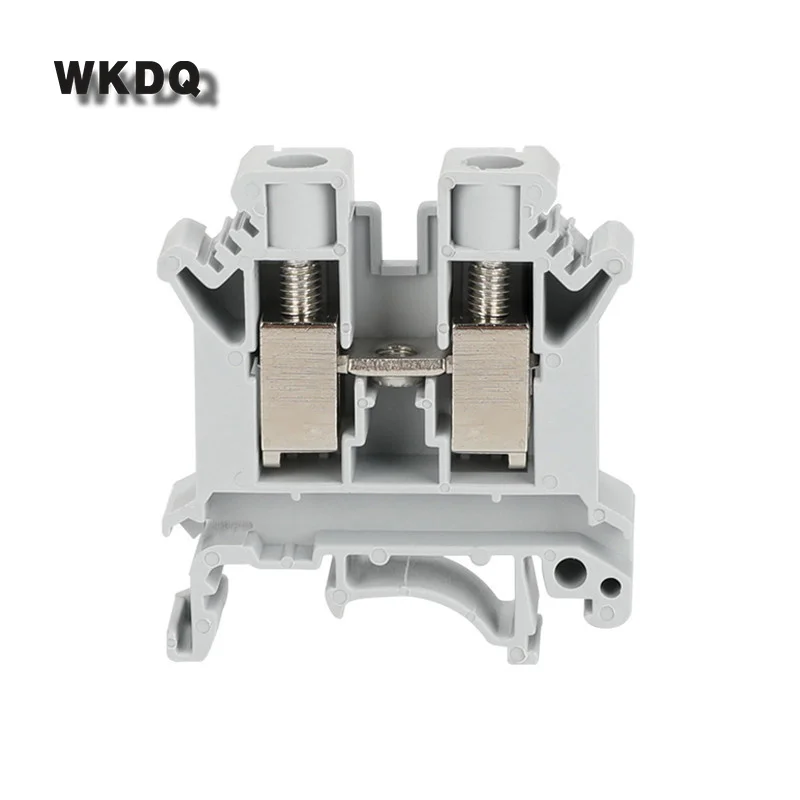 10Pcs UK10N UK10 Multi-Color Screw Feed-through Plug 2-Connductor Wire Electrical Connector DIN Rail Terminal Block UK 10N