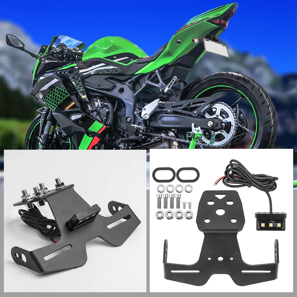 

ZX25R Tail Tidy Fender Eliminator LED License Plate Holder Bracket For Kawasaki Ninja ZX-25R 2020 2021 ZX 25R Accessories Motor