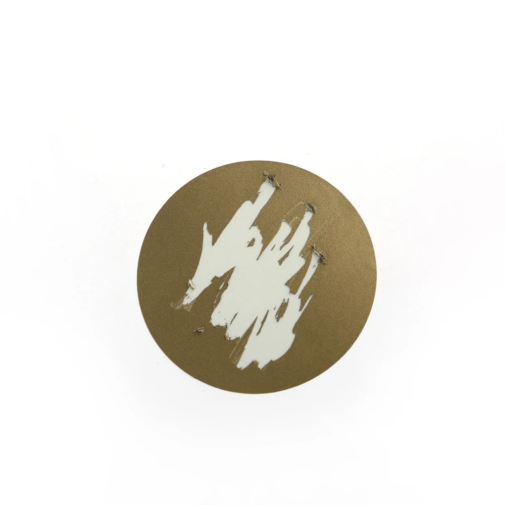 500 Stück Rubbelaufkleber, 50 x 50 mm, 5,1 cm, Kreis, goldfarben, runde Form für Hochzeit, Party, Tickets, Werbespiele, Gastgeschenke – Detail 2