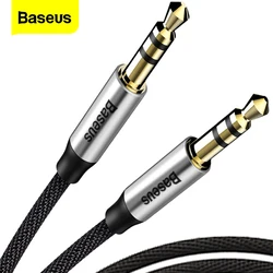 Baseus 3.5mm Jack ses kablosu jakı 3.5mm erkek erkek ses Aux kablosu iPhone 6 araba kulaklık hoparlör tel hattı Aux kablosu