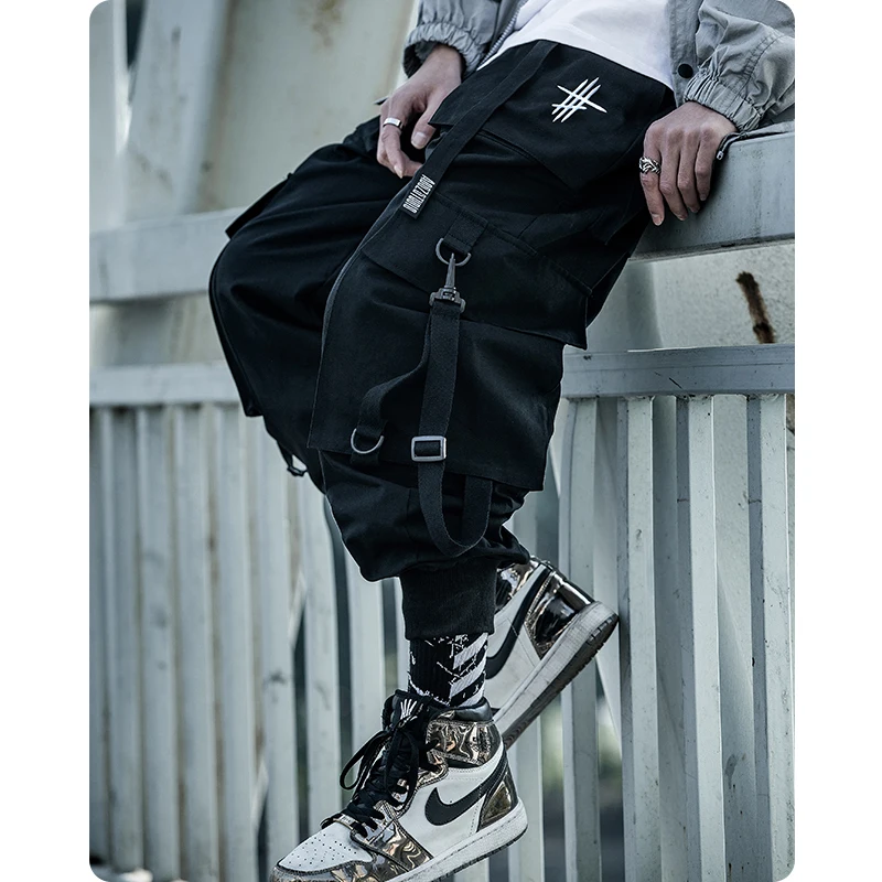 michalkova Paratrooper Japanese military Male Black Joggers Mens hip hop Pockets Ankel Cargo Pants Men Streetwear Pants Casual