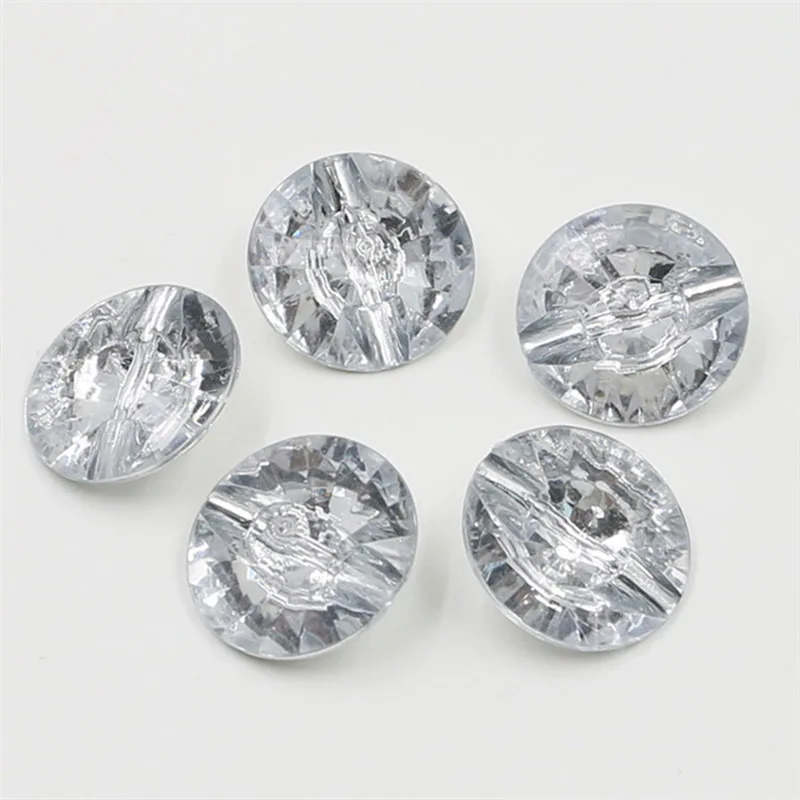 10PCS Rhinestone Acrylic Buttons 10mm/15mm/18mm/20mm/25mm Rhinestone Crystal Buttons For Clothing Sofa Craft Sewing Accessories