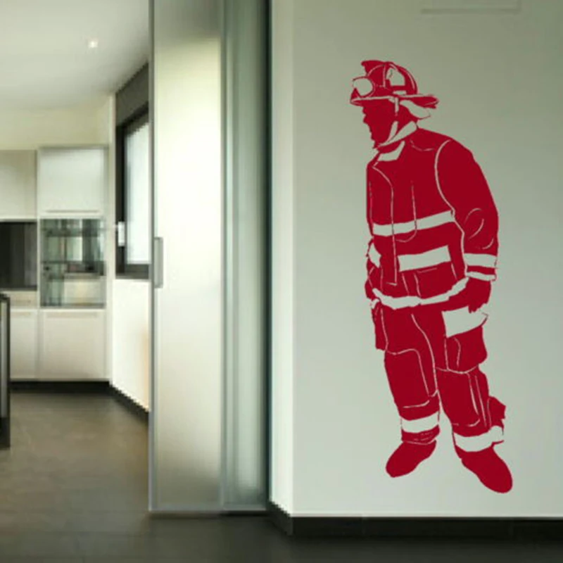 Fireman Removable Vinyl Decal Art Wallpaper Mural decor sticker Wall Sticker Home Decoration Home Guardian