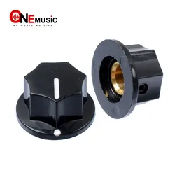 Black Pedal Pointer Knobs 1/4 Inch Shaft Guitar Effects Pedal Knobs Hard Plastic Material New Arrivals Hot Sale