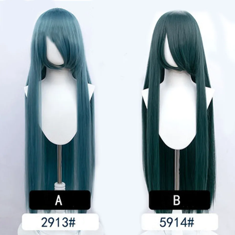 AOSI 100 cm lange gerade Cosplay-Haar-Synthetik-Perücke, Schwarz, Weiß, Rot, Rosa, Braun, Gold, Blau, Damen, hitzebeständig, Anime-Perücken – Detail 26