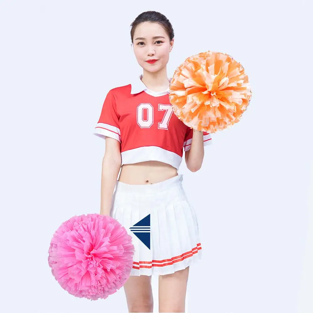 2 piece colorfast  Cheerleader Cheerleading Pom Poms Cheerleading Pompoms Cheer Pom Majorettes Hand Flower Aerobics Balls Sports