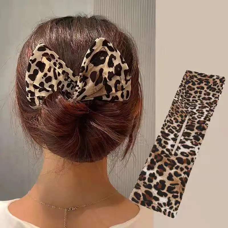 Fashion Bun Hair Bands Women Summer Knotted Wire Headband Print Hairpin Braider Maker Easy To Use DIY Accessories