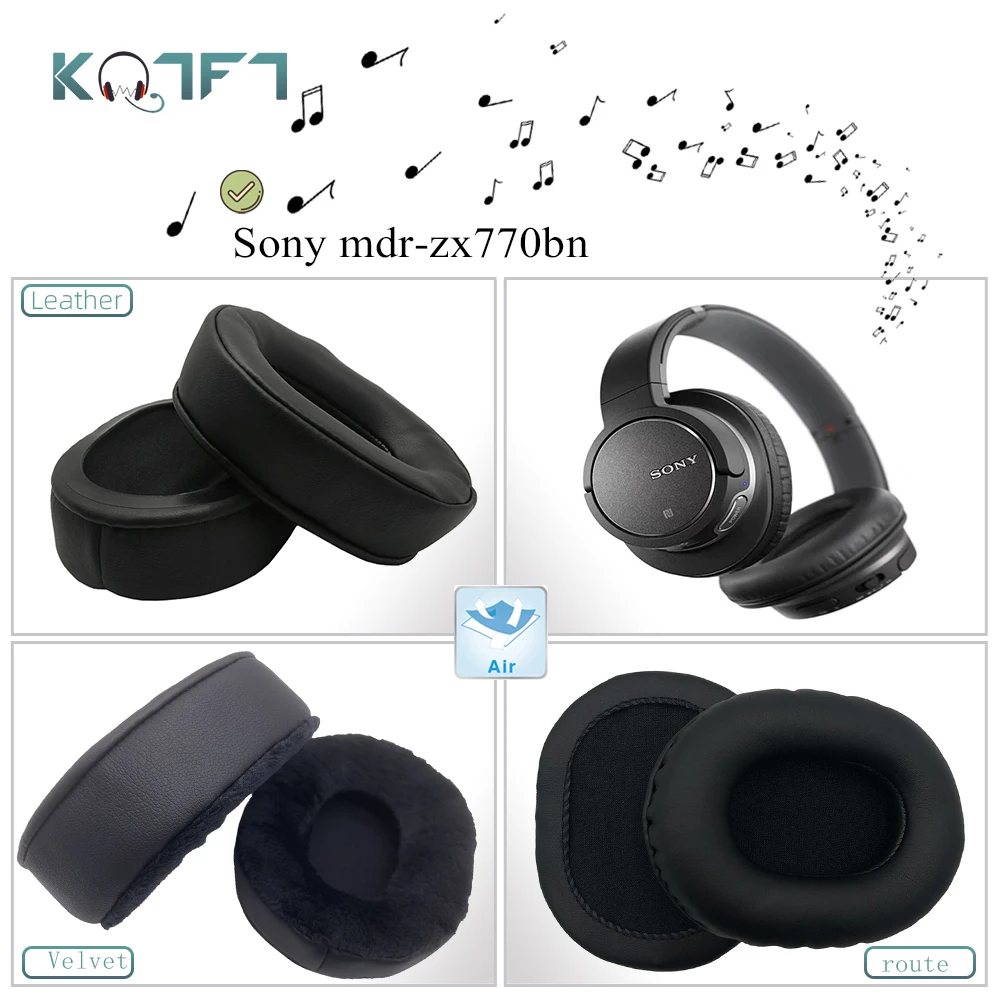 

KQTFT 1 Pair of Velvet leather Replacement EarPads for Sony mdr-zx770bn Headset Earmuff Cover Cushion Cups