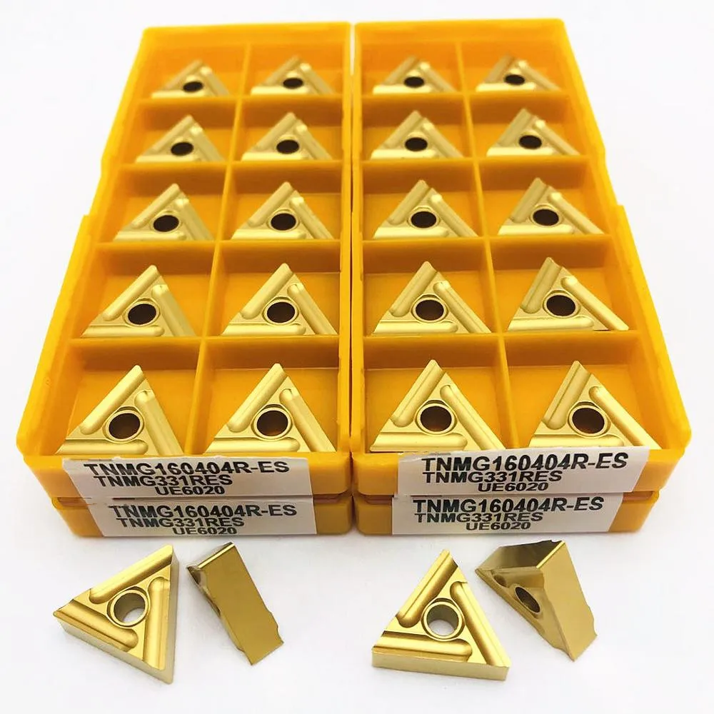 Insertos de carburo TNMG160404R UE6020 TNMG160404L, herramientas de torneado externo, fresas CNC originales, insertor de torneado TNMG 160404R