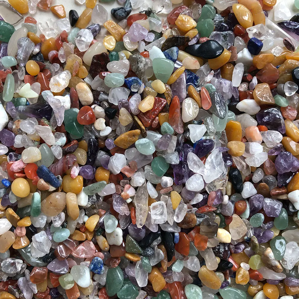 50g Bulk Natural Stone Mixed Quartz Crystals Gravel Chips Minerals Fish Tank Garden Aquarium Reiki Healing Home Room Decoration