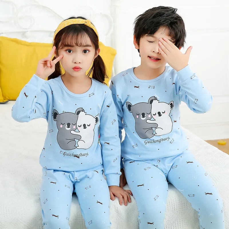 Ensemble Pyjama Bébé Velours Dessin Animé - T-shirt Manches Longues + Pantalon Mignon Pour Garçon Et Fille
