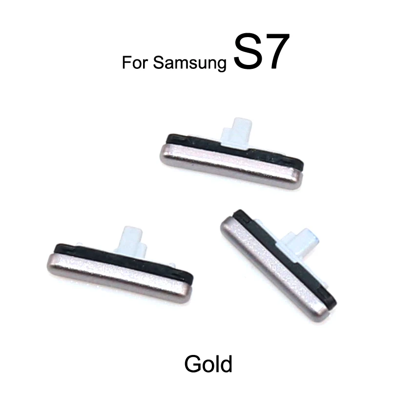 YuXi 1set=3pcs Side Button For Samsung Galaxy S7 G930 / S7 Edge G935 Power On / Off +Up / Down Volume Button Key