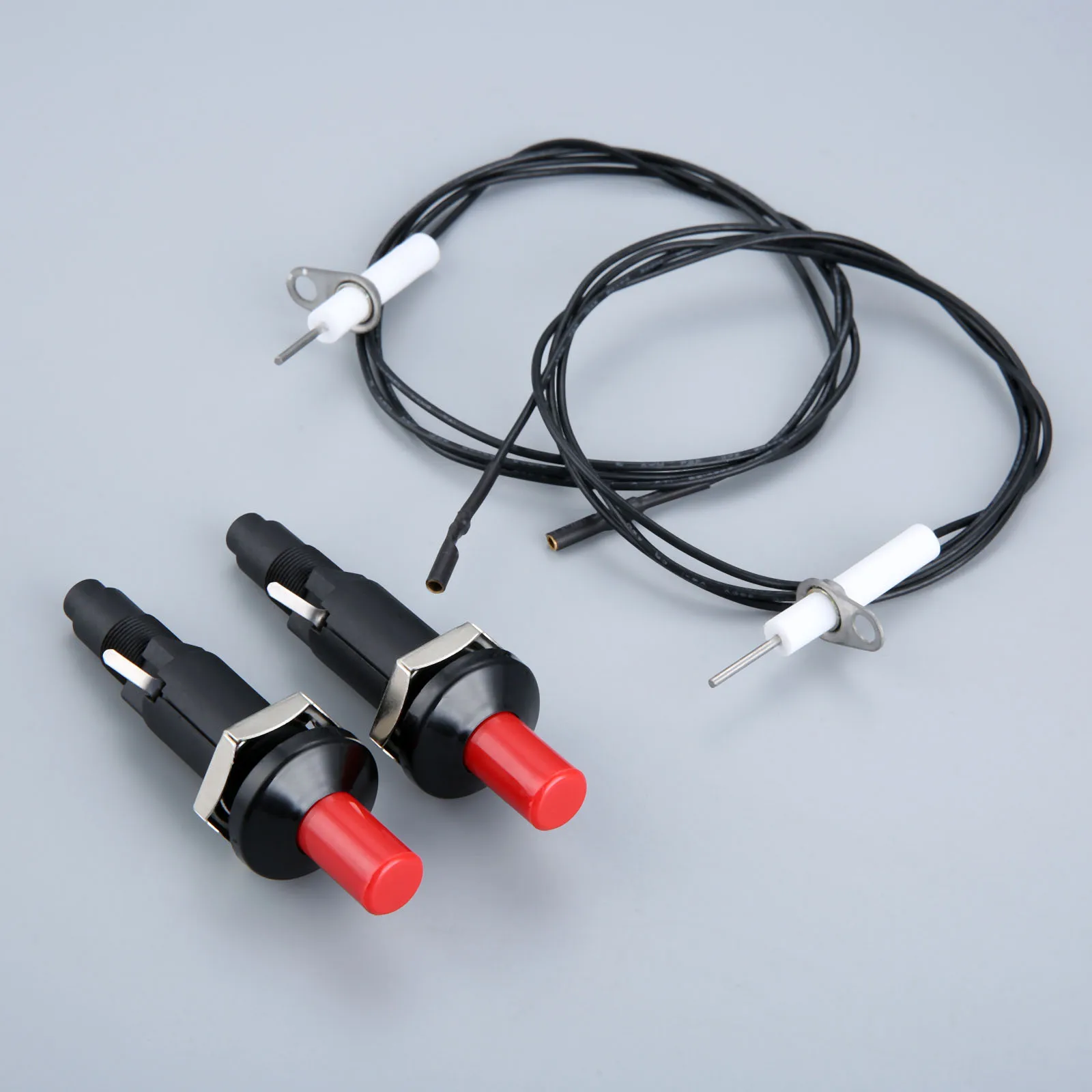 2kits Piezo Spark Ignition Set Ignition Push Button Igniter fits for Gas Grill BBQ Kitchen Gas Grill Stove Heaters Camping Stove