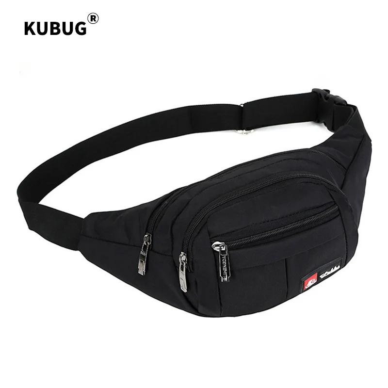 New Sports Waist Bag Multi-Layer Nylon Crossbody Leisure Running Bag Men\'s Body Hugging Business Money Bag Chest Pack Bags