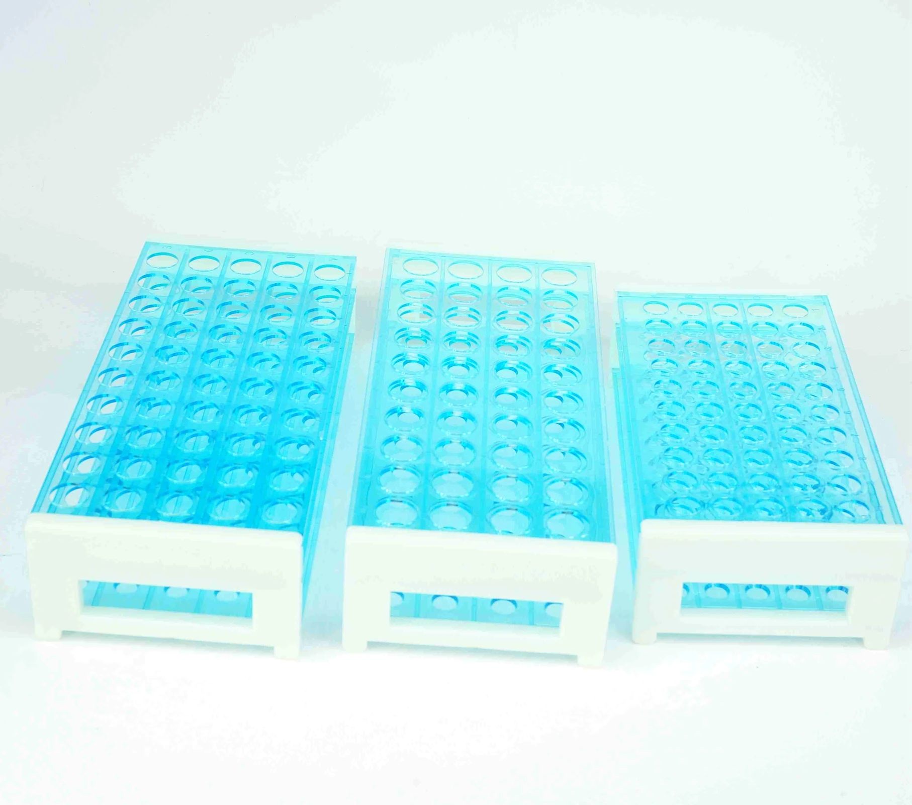 13/16/18mm Hole Diameter 40/50 Holes Plastic Double Deck Test Tube Stand Rack