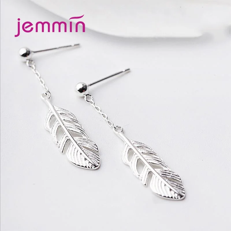 Charm 925 Silver  Swing Tree Leaves Dangle Earrings for Women Fashion Long Tassel Drop Earring Jewelry New Brincos