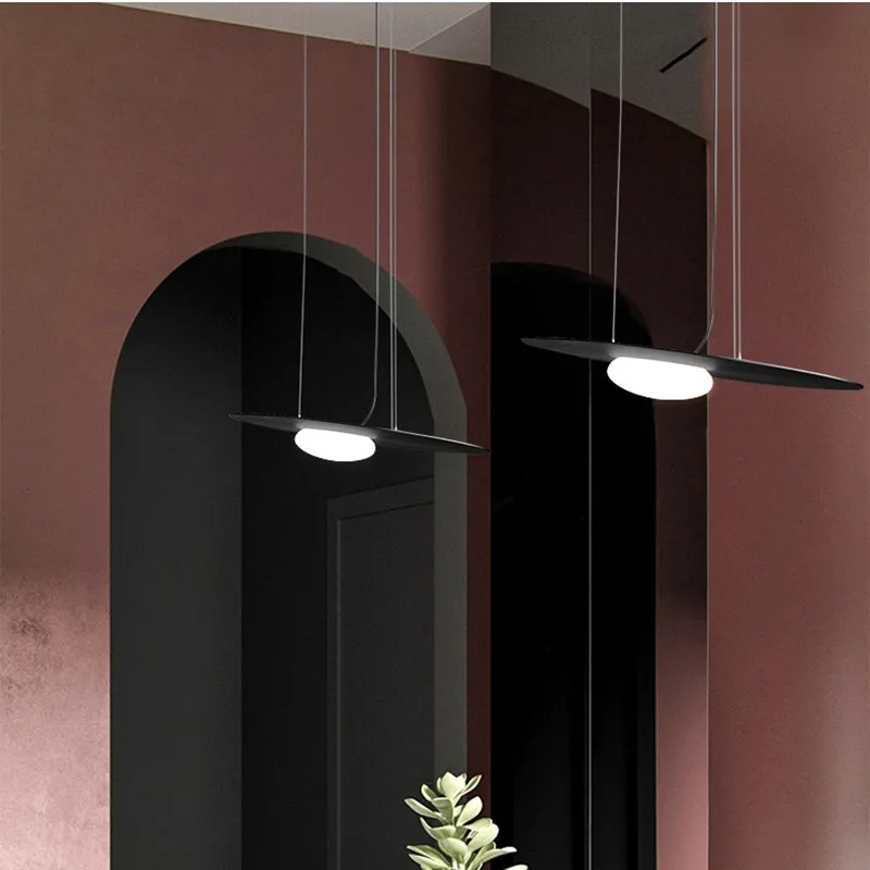 Nordic scandinavian pendant light iron Bar Model room Kwic Pendant lamp Art decor Bedroom Study Small dining room light fixtures