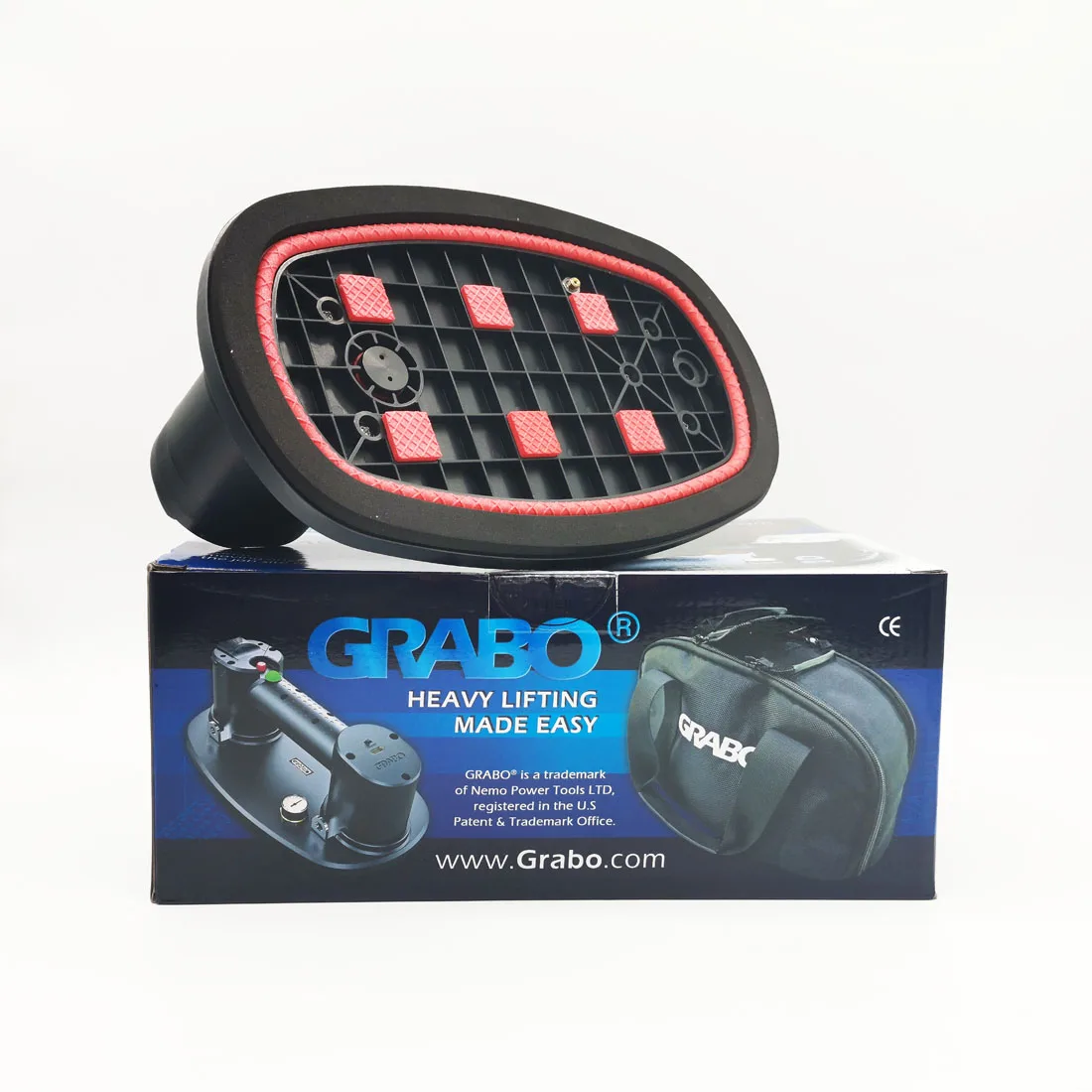 Grabo Two Battery Electric and Two sealing rings Vacuum Suction Cup Lifter Heavy Duty Portable Wood Glass Tiles Carry Lifter