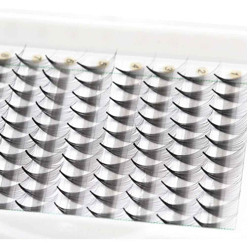 AGUUD Lashes Premade Narrow Fans 3D/5D/6D/8D/10D/12D Thin Stem Pointy Base Russian Volume Fan Eyelash Extensions Faux Mink