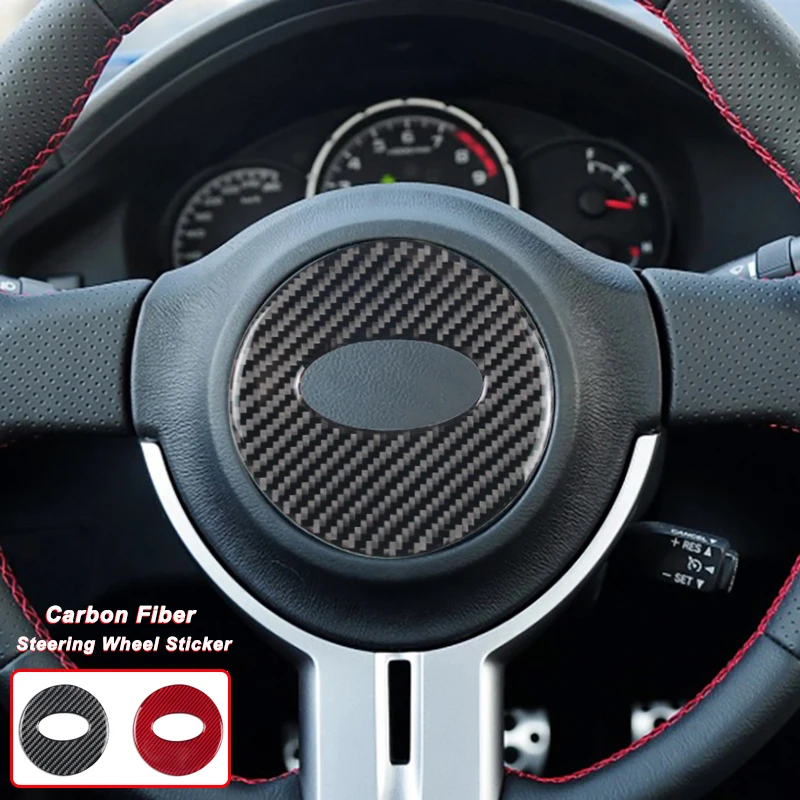 

Carbon Fiber Steering Wheel Sticker Trim for Subaru BRZ 2013-2016 BRZ Accessories Carbon Interior Steering Wheel Decoration Trim