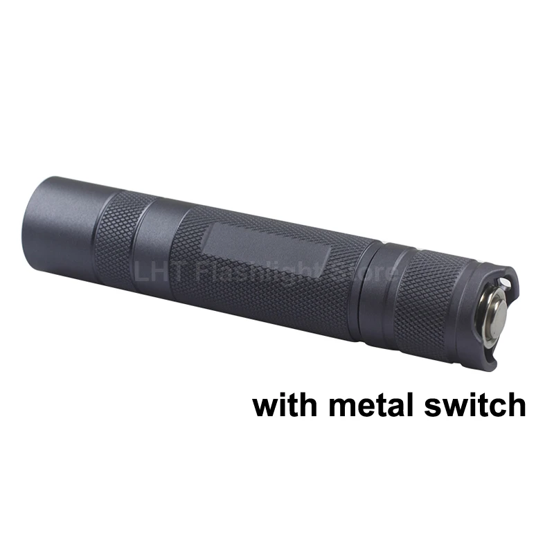 120mm (L) x 24mm (D) DIY S2 Plus LED Flashlight Host With Metal Switch - Black / Grey / Blue