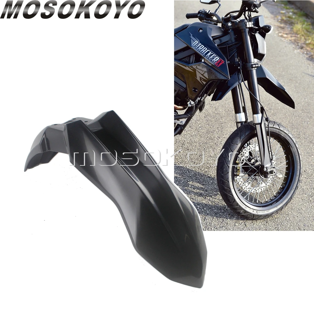 Supermoto Front Fender For Kawasaki D-Tracker X 250  Black Moudguard Protector For Kawasaki KLX250  KLX250S KLX250SF 2008-2019