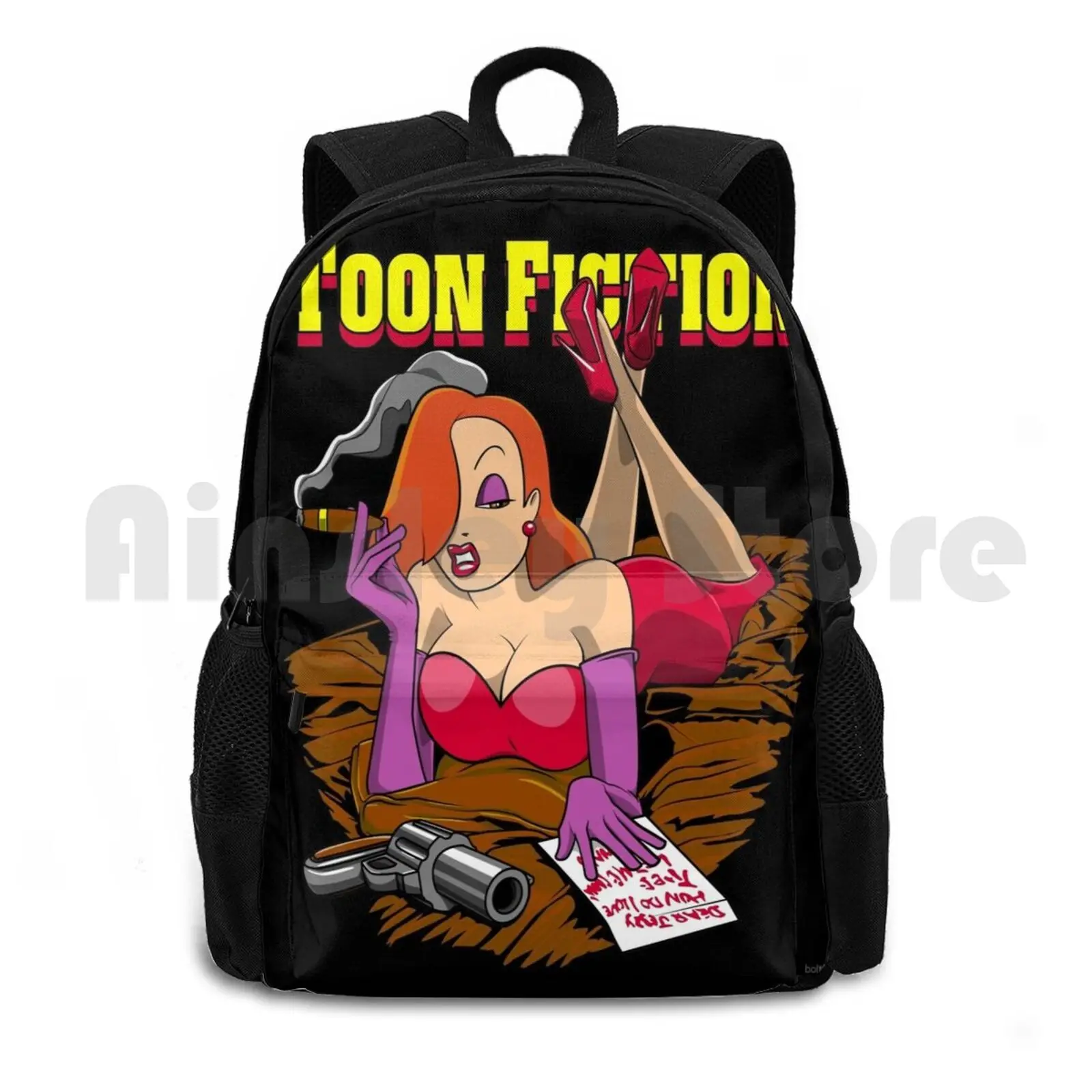 

Roger Rabbit Slim's Outdoor Hiking Backpack Riding Climbing Sports Bag Redhead Dame Movies Humor Rabbit Toons Pulp Fiction