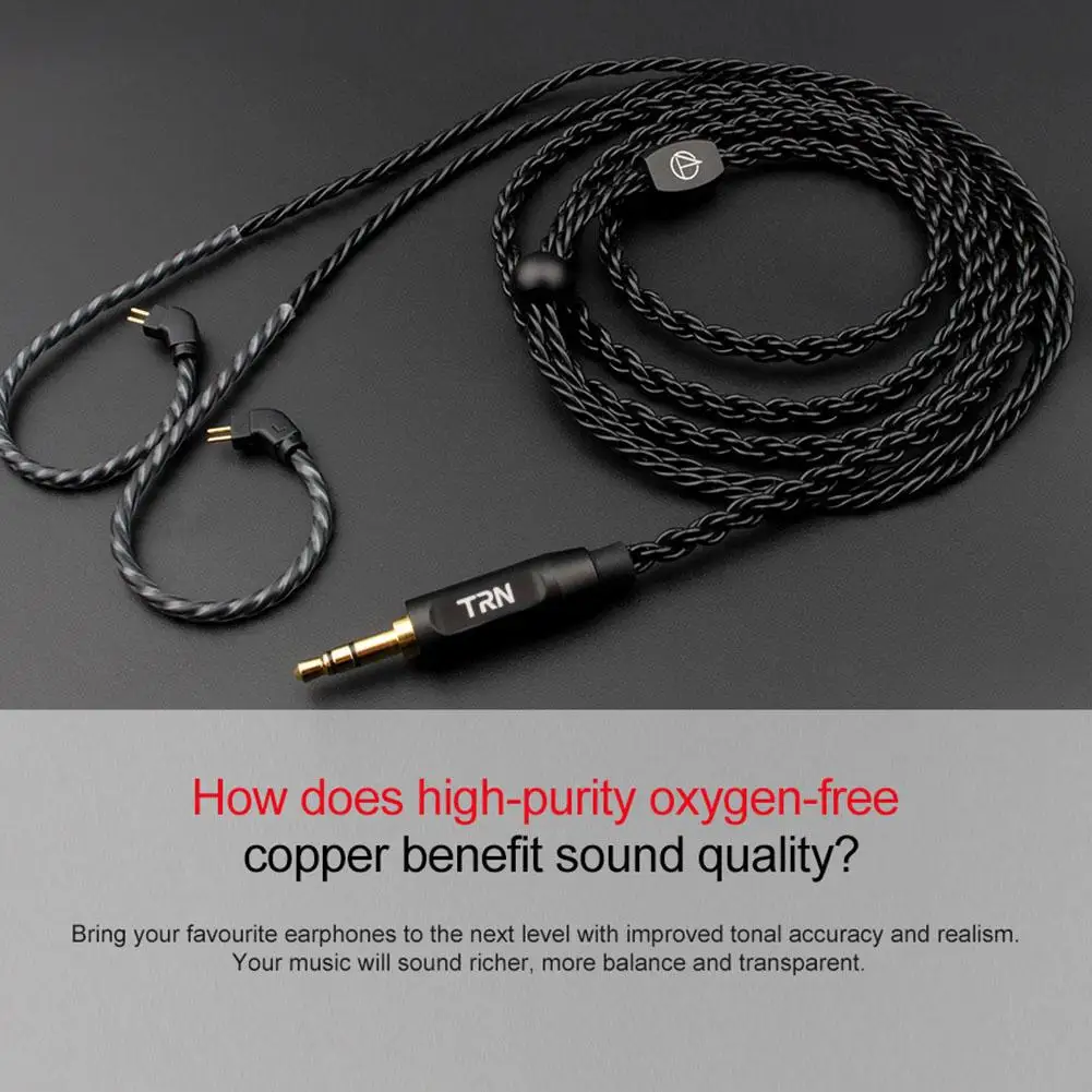 TRN Universal 0.75mm/0.78mm/MMCX Replace Braided Wired Replacement Earphone Cable Portable Cord Wire