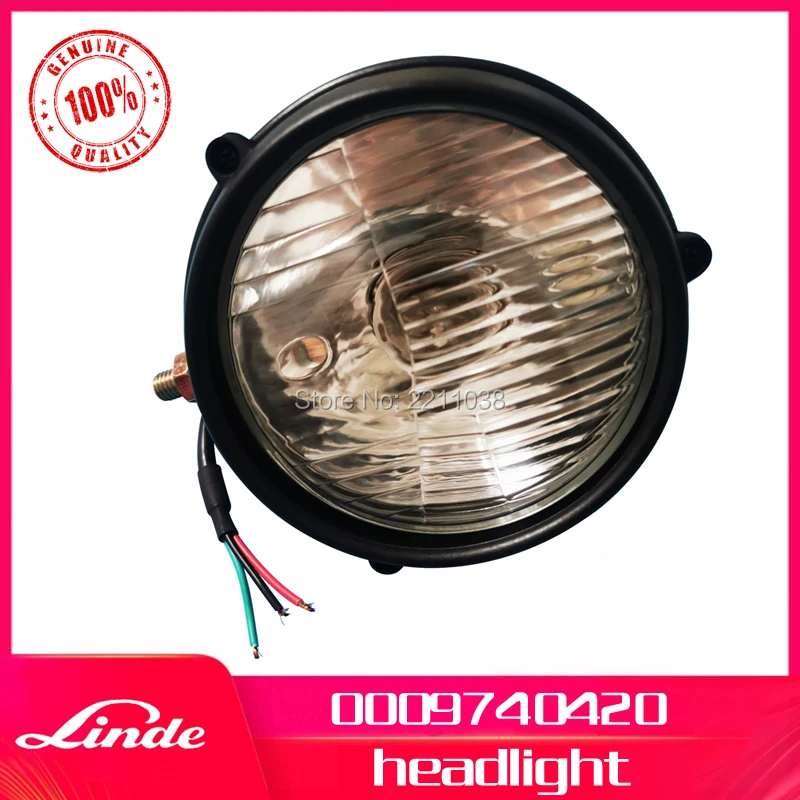 Linde forklift genuine part 0009740420 headlight used on electric truck 335 336 diesel truck 350 351 352 1218 1283 service spare