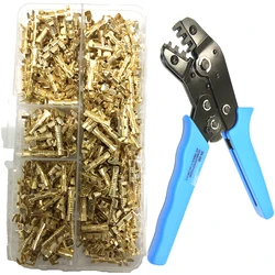 400pcs/360pcs DJ453 Shaped Terminal Inserts Small Teeth Universal Spring Plug Wire Quick Connection with Crimped Pliers